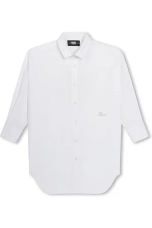 Karl Lagerfeld Logo-print cotton shirt dress
