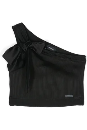 MONNALISA One-shoulder ribbed top