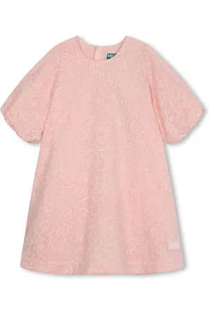 Kenzo Floral-embroidered cotton dress