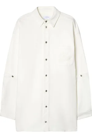 OFF-WHITE 90s logo-appliqué cotton shirt
