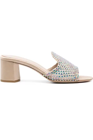 LE SILLA Gilda 60mm crystal-embellished mules