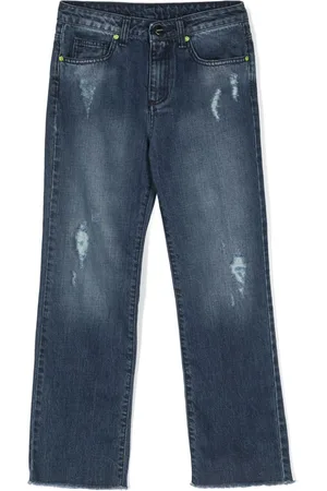 BARROW Straight-leg ripped jeans