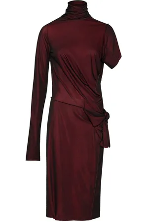 Maison Margiela Asymmetric ruched midi dress