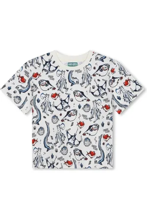Kenzo Sea life-print cotton T-shirt