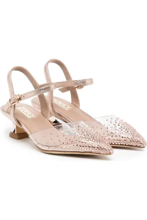 Nícoli 35mm rhinestone-embellished leather sandals