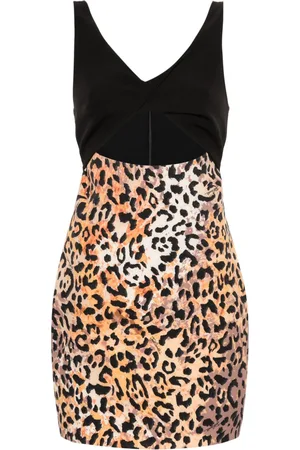 Roberto Cavalli Cady leopard-print mini dress