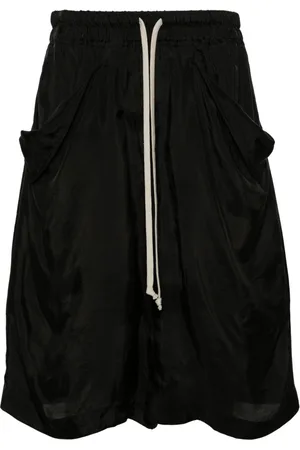 Rick Owens Drop-crotch satin shorts