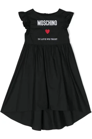 Moschino Logo-embroidered flared dress