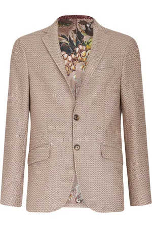 Etro Patterned-jacquard cotton blazer