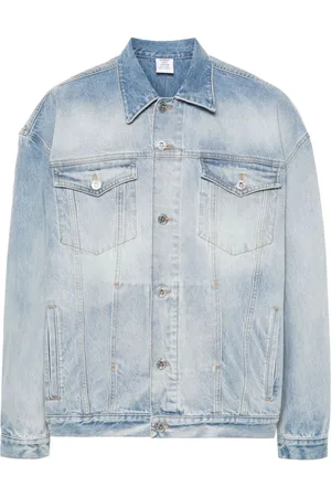 Vetements Embossed-logo denim jacket
