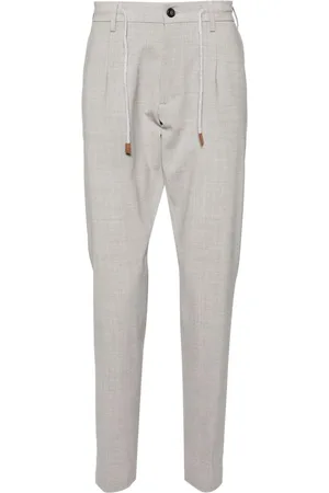 ELEVENTY Drawstring-waist tapered trousers