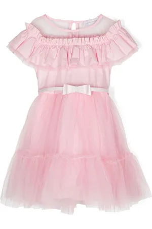 MONNALISA Ruffle-detail tulle dress