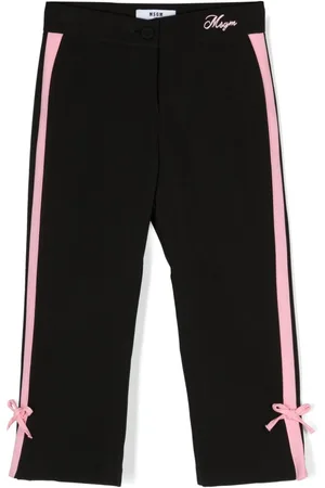 Msgm Side-stripe straight-leg trousers