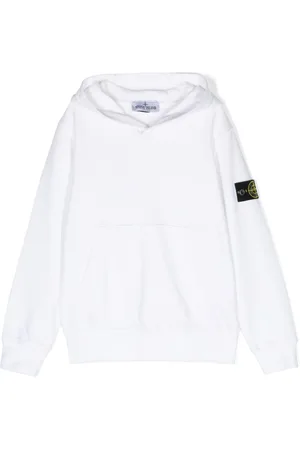 Stone Island Compass-patch cotton hoodie