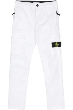 Stone Island Compass-patch straight-leg cargo trousers