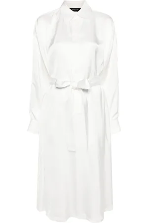 Fabiana Filippi Belted satin shirtdress