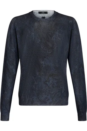 Etro Paisley-jacquard fine-knit jumper