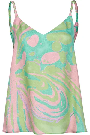 Pinko Marble-print cowl-back top