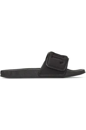 Jimmy Choo Fitz/M logo-debossed slides