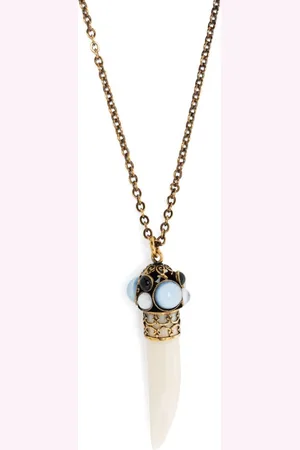 LARDINI Tooth-pendant long necklace