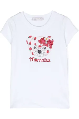 MONNALISA Teddy bear-print cotton T-shirt