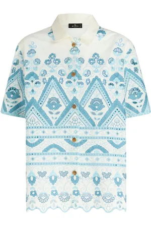 Etro Broderie-anglaise cotton shirt