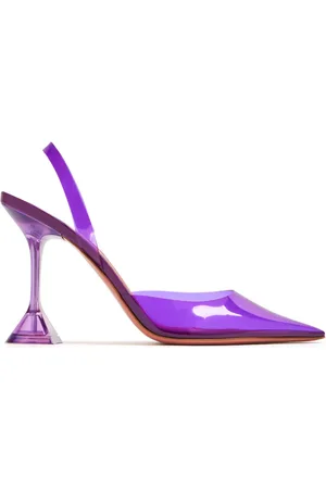 Amina Muaddi Holli Glass 95mm slingback pumps