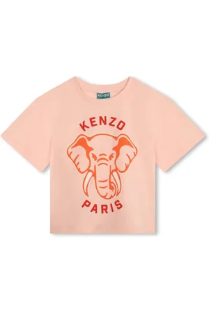 Kenzo Elephant-embroidered organic cotton T-shirt