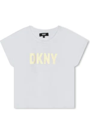 DKNY Metallic logo-print organic cotton T-shirt