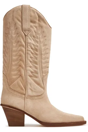 PARIS TEXAS 70mm embroidered-motif suede boots