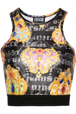VERSACE Printed cropped top