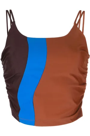 Ahluwalia Elshadai gathered-detail cropped top