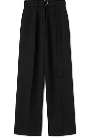Jil Sander Belted wool wide-leg trousers