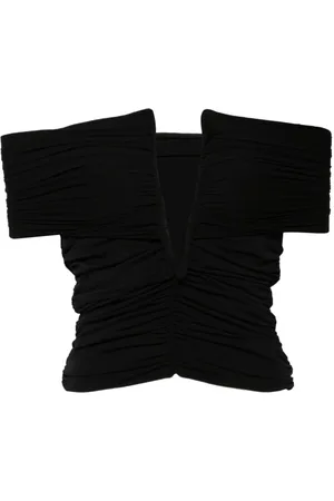 MAGDA BUTRYM Ruched plunge wrap blouse