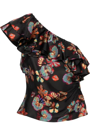 ULLA JOHNSON Adaleigh ruffled one-shoulder top
