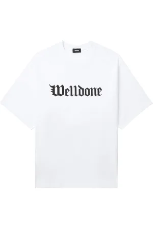 We11 Done Gothic logo-print cotton T-shirt