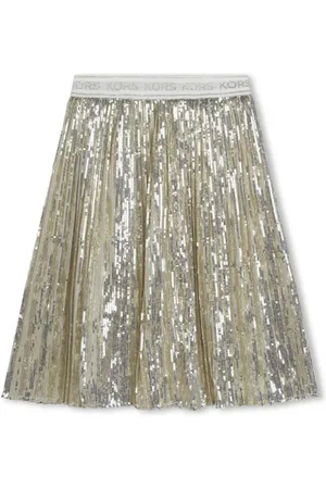 Michael Kors Logo-waistband sequin-embellished skirt