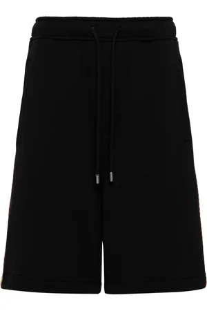 Lanvin Zigzag-embroidered cotton shorts