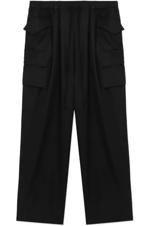 JULIUS Drop-crotch drawstring cargo trousers