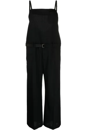SACAI Belted wool-blend jumpsuit