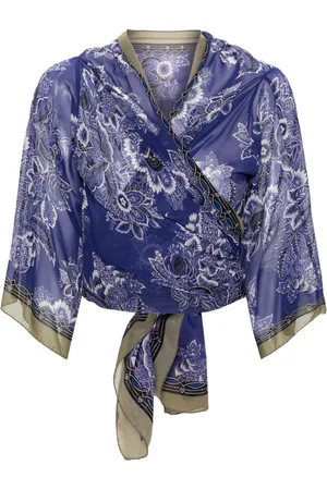 Etro Floral-print tied blouse