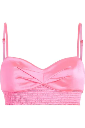 Cinq A Sept Nikola pleat-detail crop top