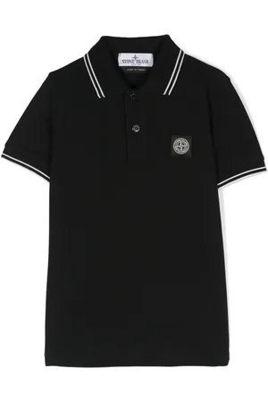 Stone Island Compass-motif cotton polo shirt