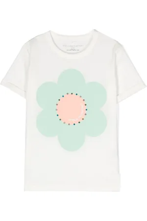 Stella McCartney Rhinestone-embellished flower-print T-shirt