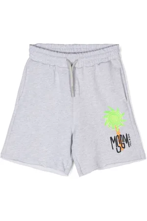 Msgm Logo-print cotton shorts