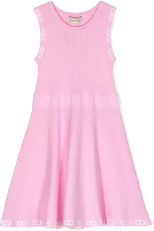 Twin-Set Logo-trim knitted dress
