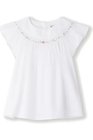 BONPOINT Fillys floral-embroidered cotton blouse