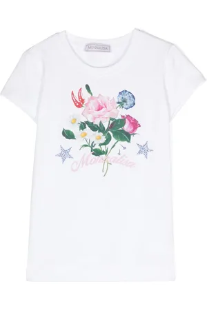 MONNALISA Logo-print cotton-blend T-shirt