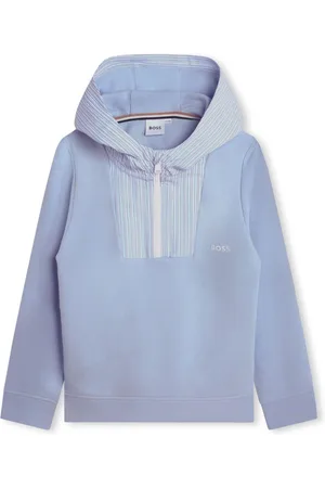 HUGO BOSS Logo-print half-zip hoodie
