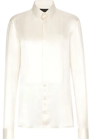 Dolce & Gabbana Bib-detailed silk shirt